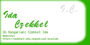 ida czekkel business card